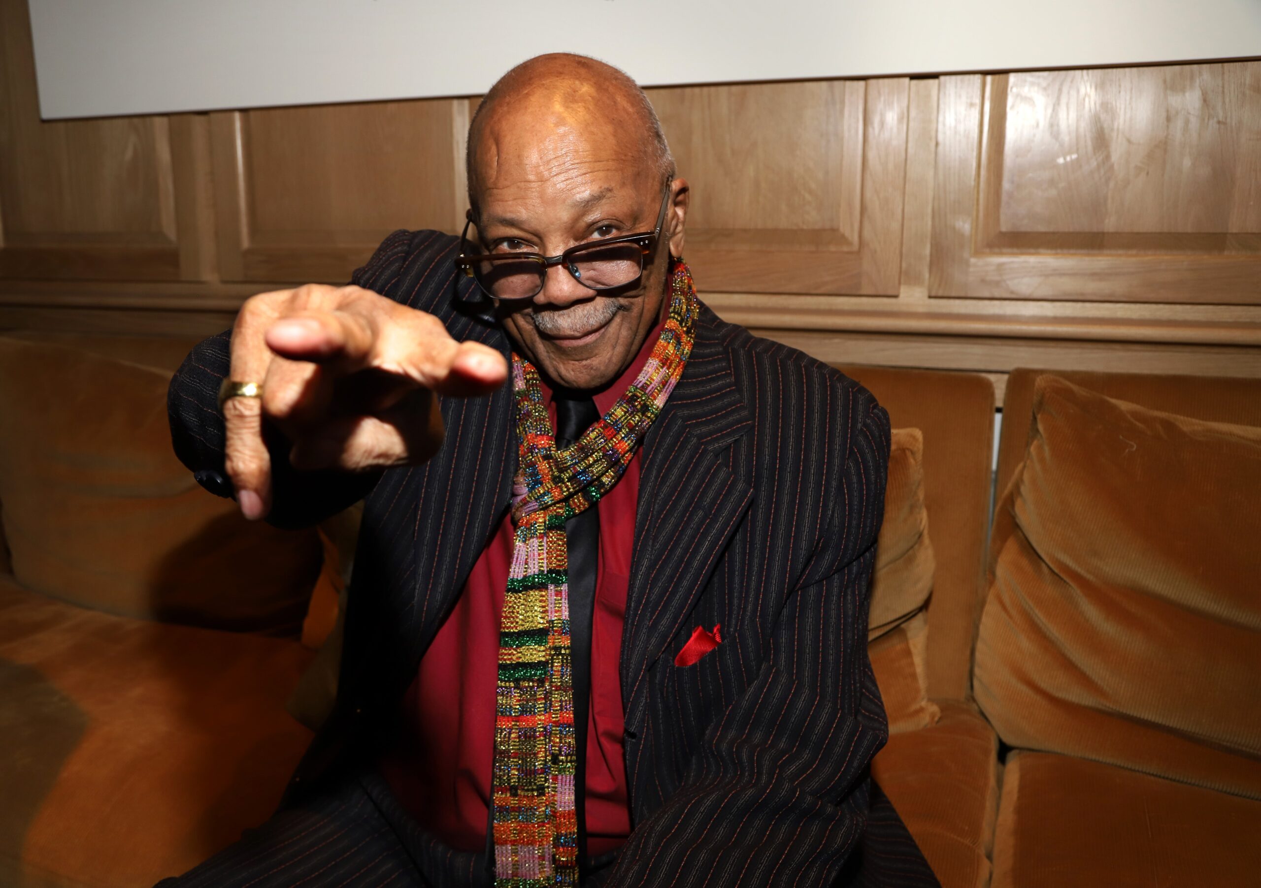 WEST HOLLYWOOD, CALIFORNIA - OCTOBER 26: Quincy Jones attends the Dolemite Is My Name! LA AMPAS Hosted Tastemaker at San Vicente Bungalows on October 26, 2019 in West Hollywood, California. Photo: Getty Images Arnold Turner