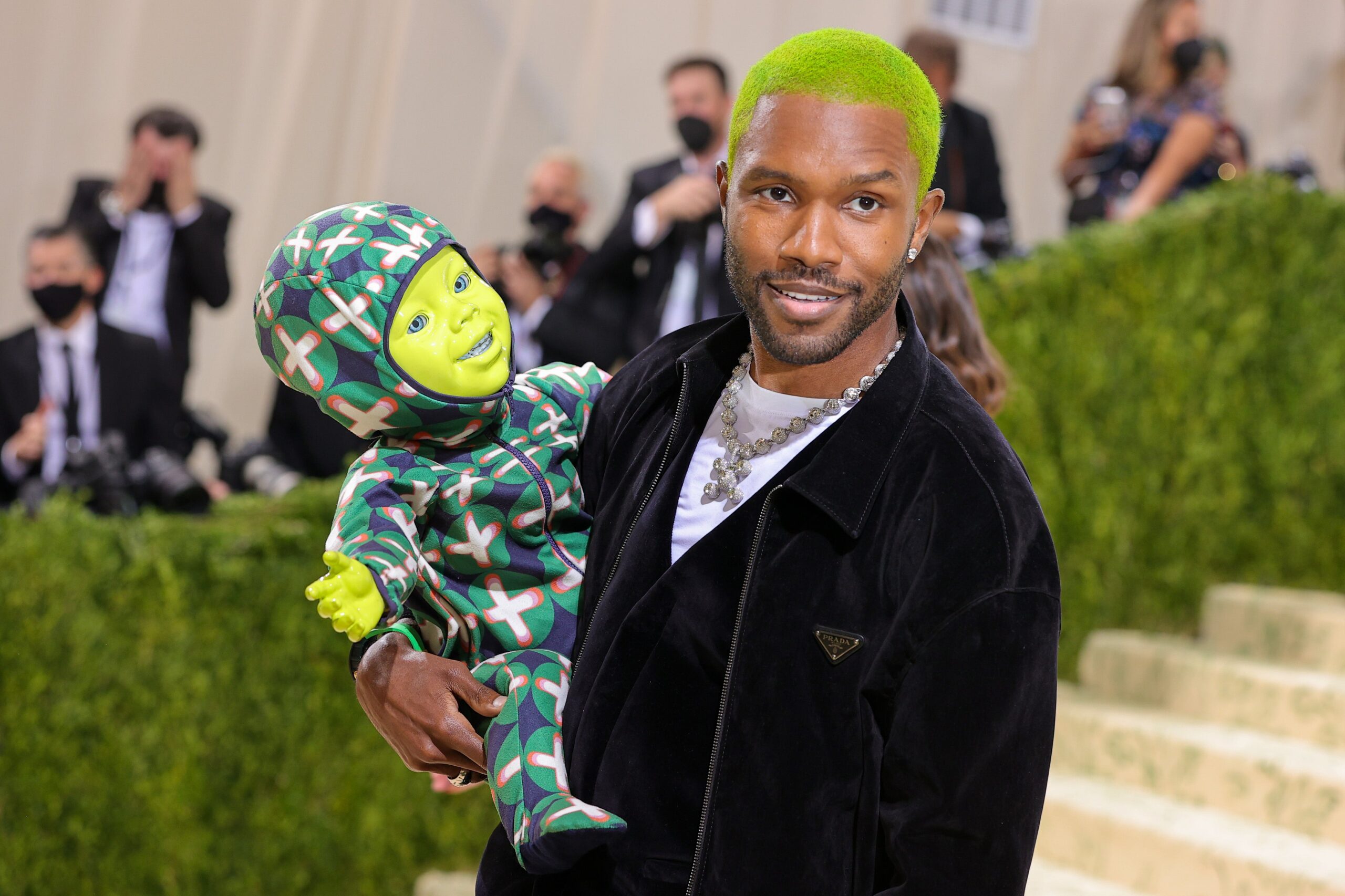 Frank Ocean attends The 2021 Met Gala Celebrating In America: A Lexicon Of Fashion at Metropolitan Museum of Art on September 13, 2021 in New York City. Photo: Getty Images Theo Wargo