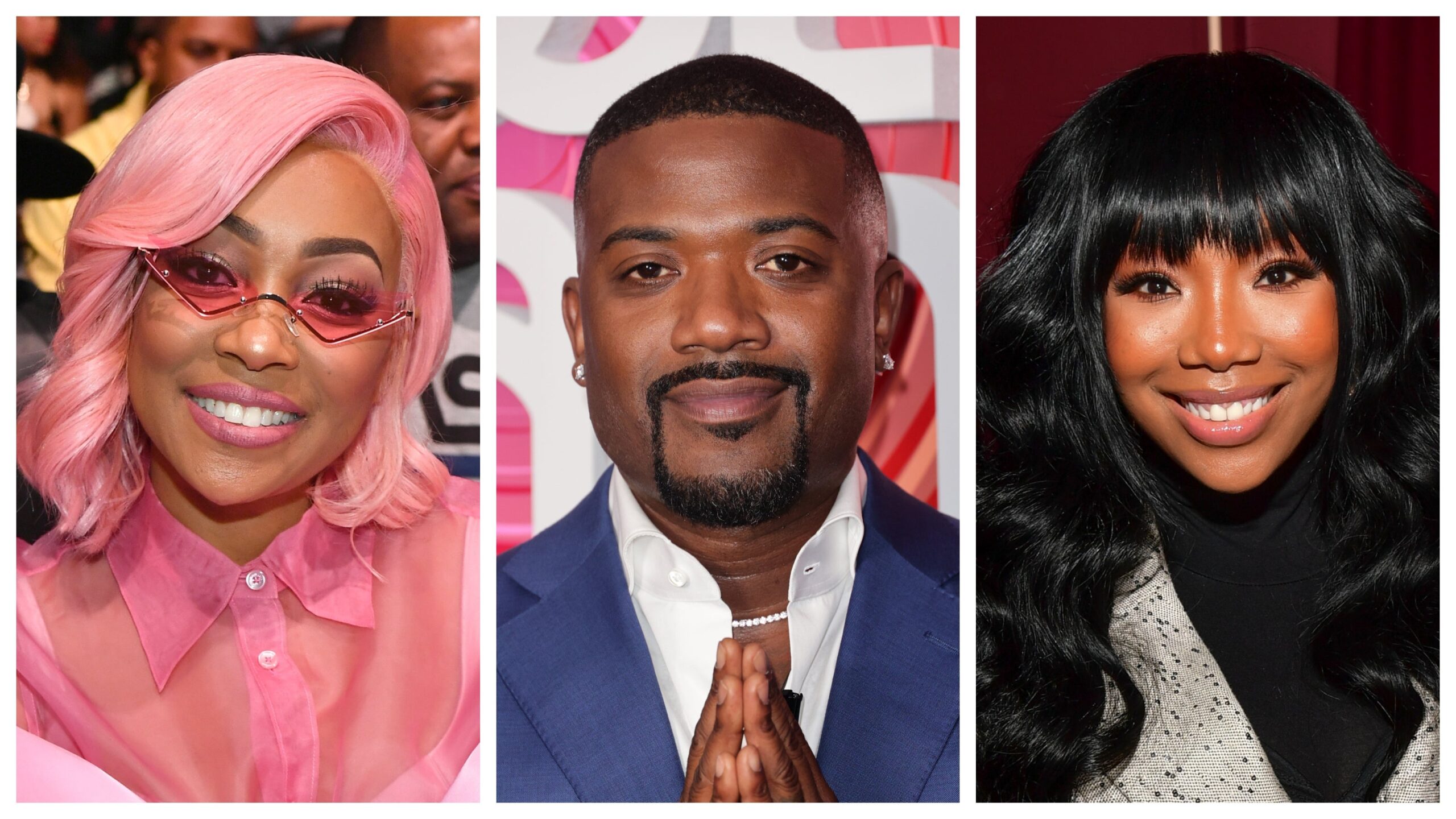 Monica, left; Ray J and Brandy. Photo: Getty Images Paras Griffin