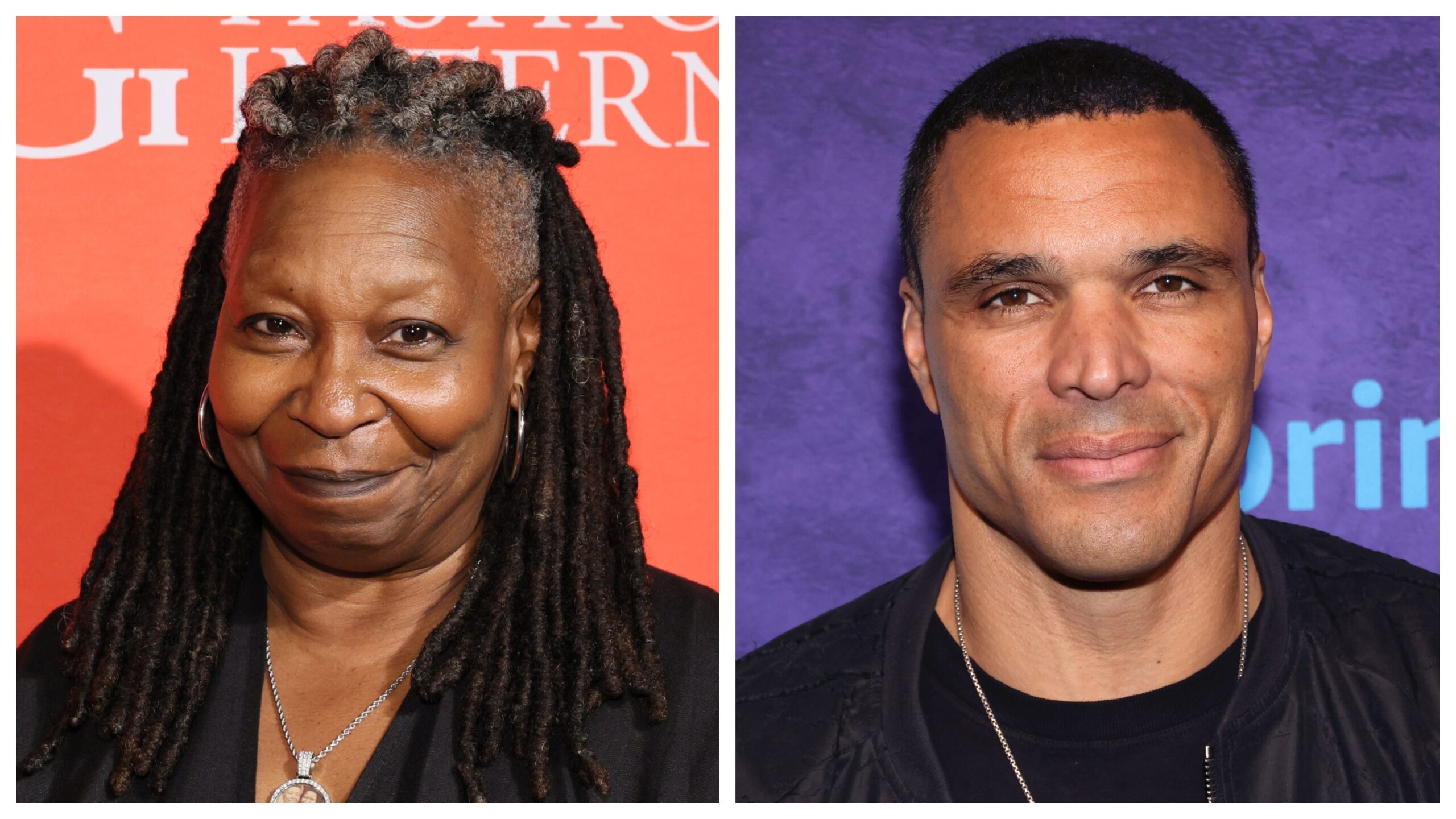Whoopi Goldberg, left; Tony Gonzalez. Photo: Getty Images Dia Dipasupil/ David Livingston