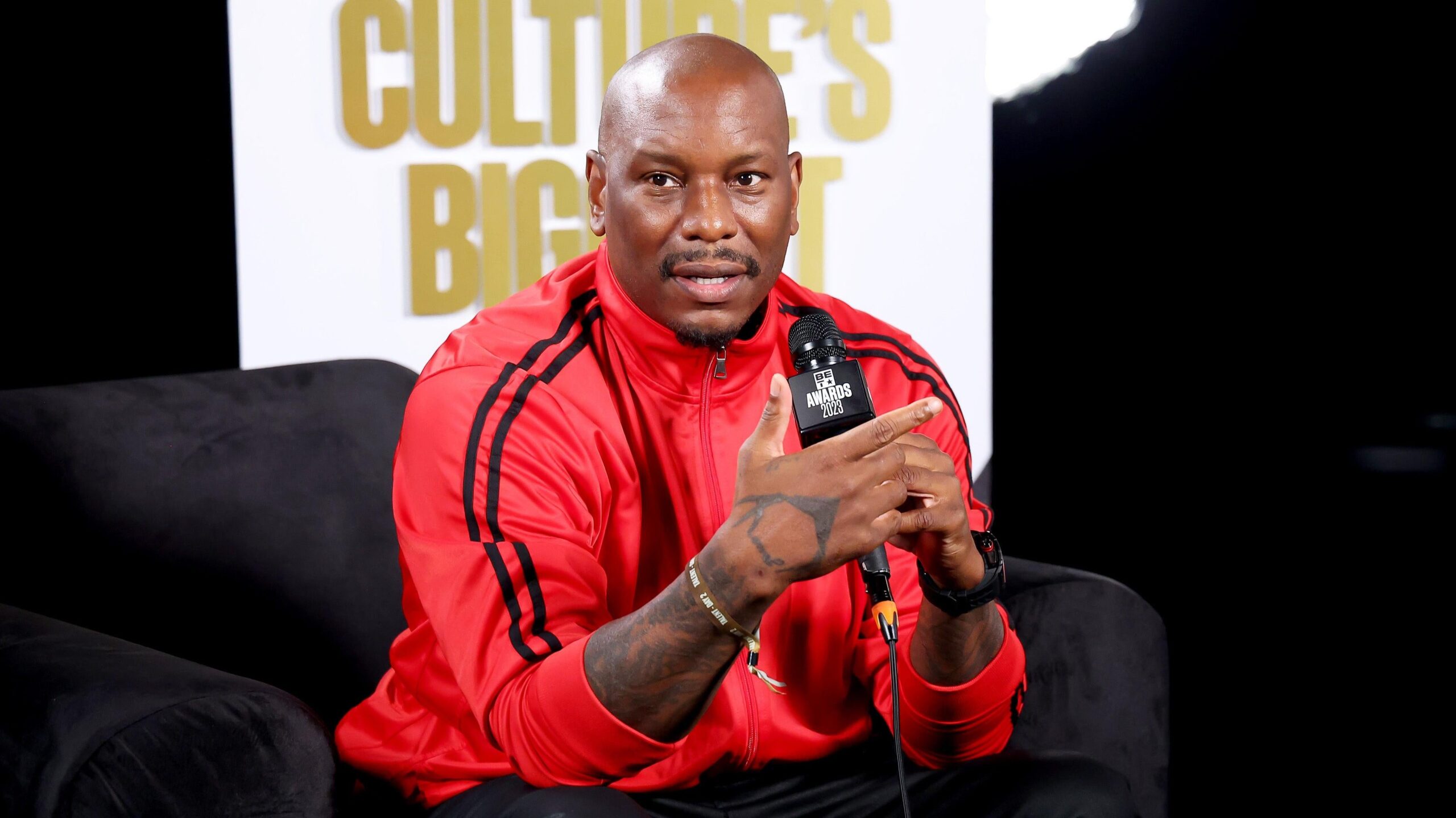 Tyrese Gibson speaks onstage during BET Awards Media House on June 24, 2023 in West Hollywood, California. Image: Getty Images Leon Bennett for BET