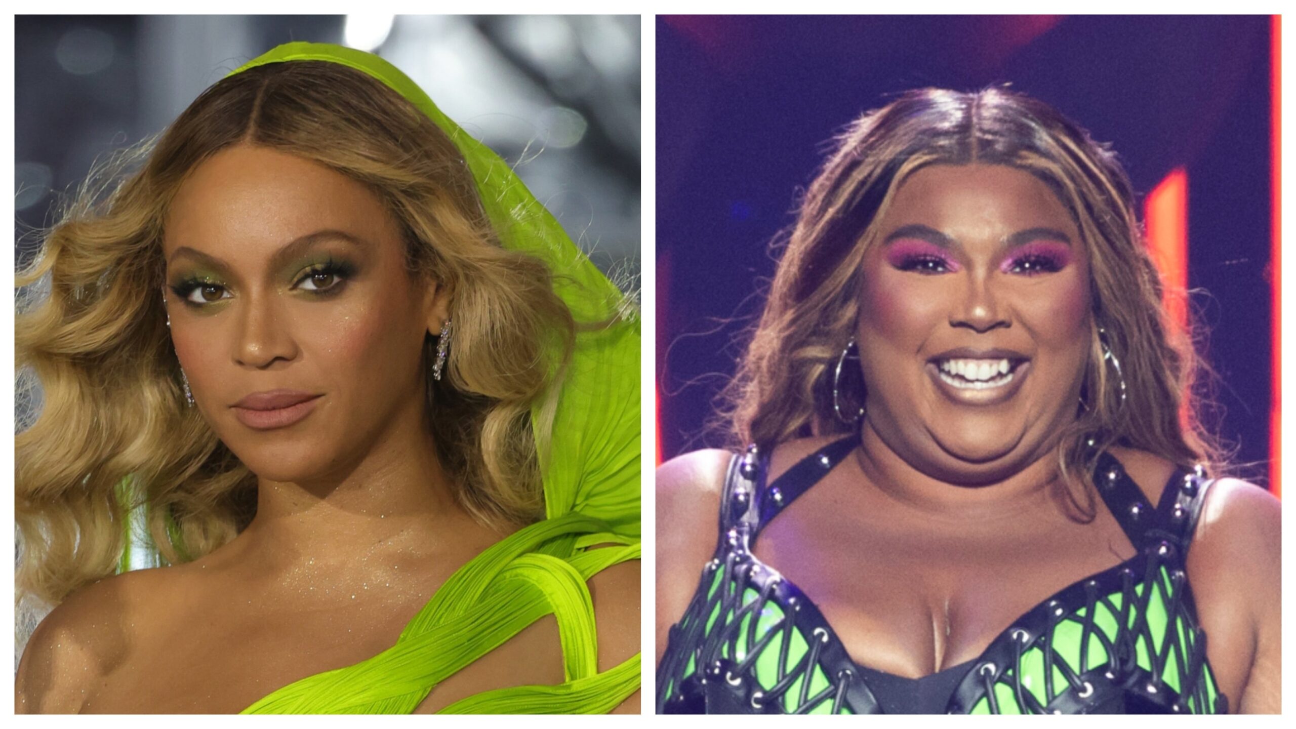 Beyoncé, left; Lizzo. Photo: Getty Images Kevin Mazur/WireImage for Parkwood; Matt Jelonek/WireImage