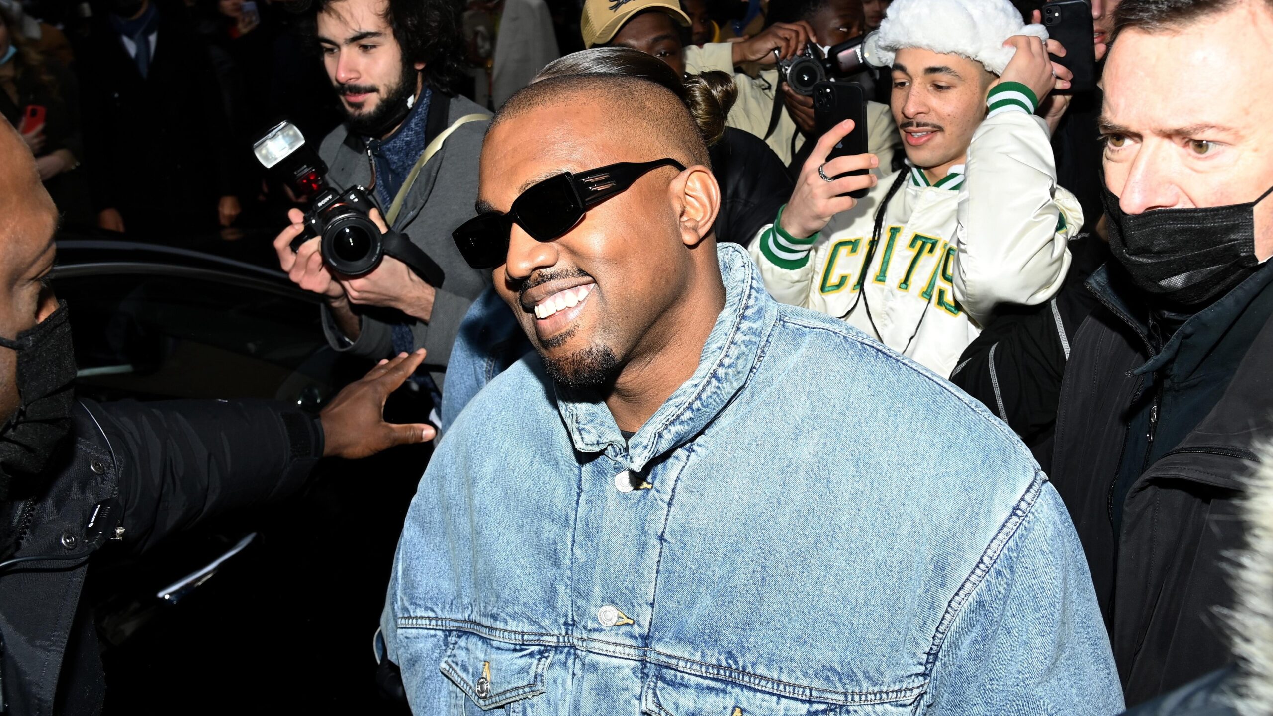 Ye attends the Kenzo Fall/Winter 2022/2023 show as part of Paris Fashion Week on January 23, 2022 in Paris, France. Photo: Getty Images Pascal Le Segretain