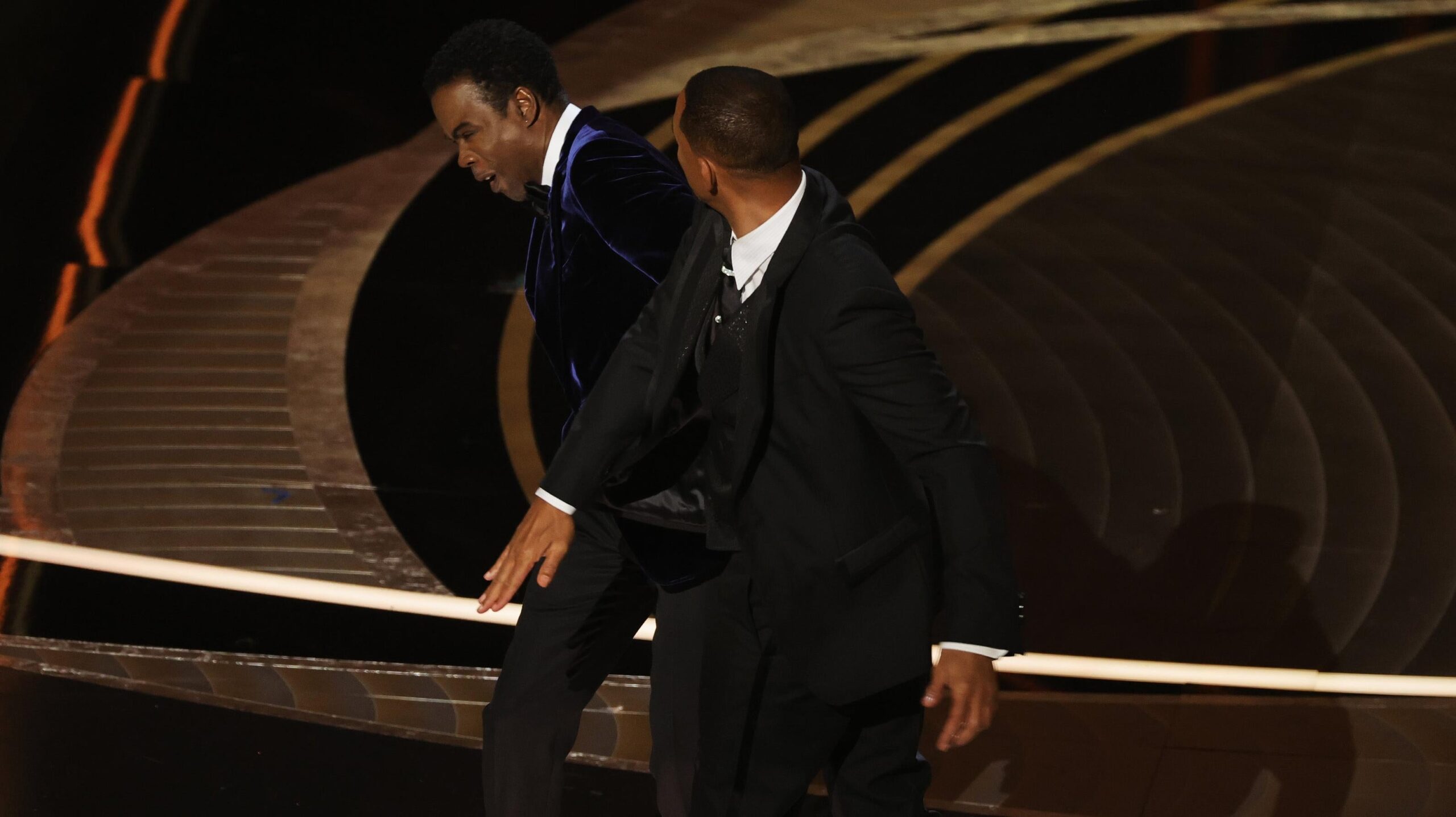 Will Smith appears to slap Chris Rock onstage during the 94th Annual Academy Awards on March 27, 2022 in Hollywood, California. Photo: Getty Images Neilson Barnard