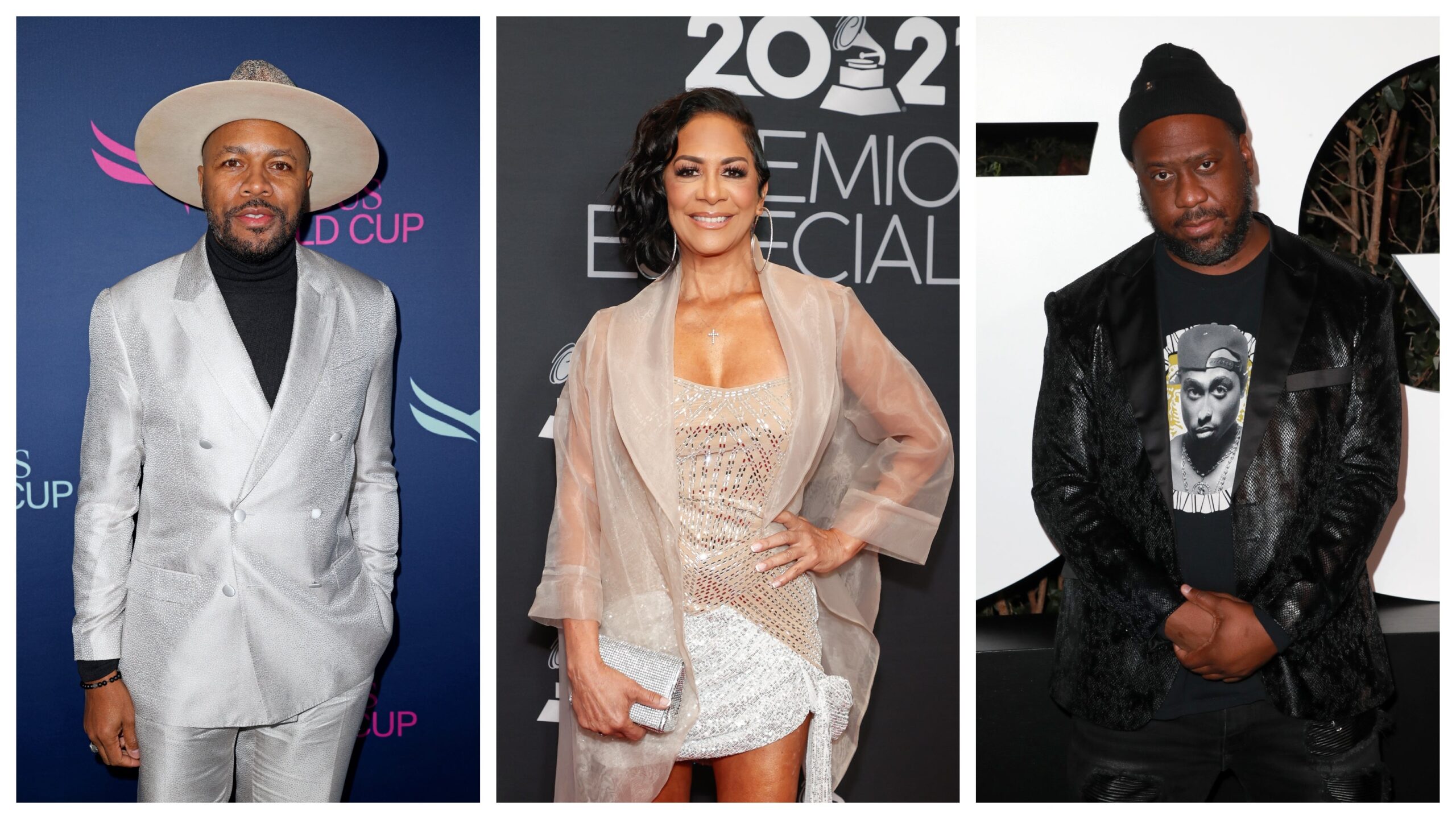 D-Nice, left; Sheila E., Robert Glasper. Photo: Getty Images Alexander Tamargo for Stronach Group/Arturo Holmes/ Joe Scarnici for GQ