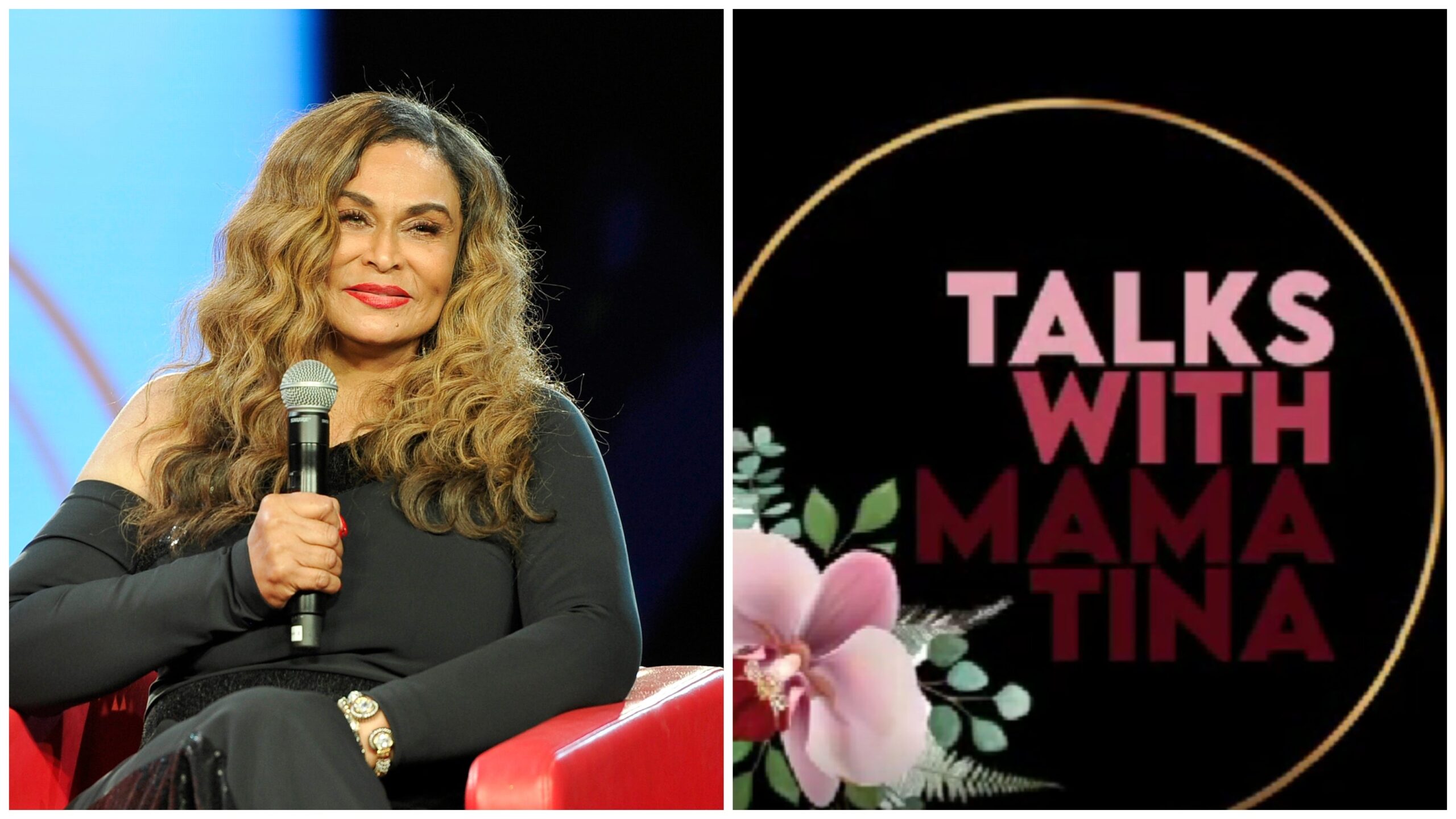 (l-R)Tina Knowles speaks onstage at Beautycon Festival Los Angeles on August 10, 2019 in Los Angeles, California, A screenshot of the upcoming Faceboook Watch series. Photo: Getty Images John Sciulli for Beautycon