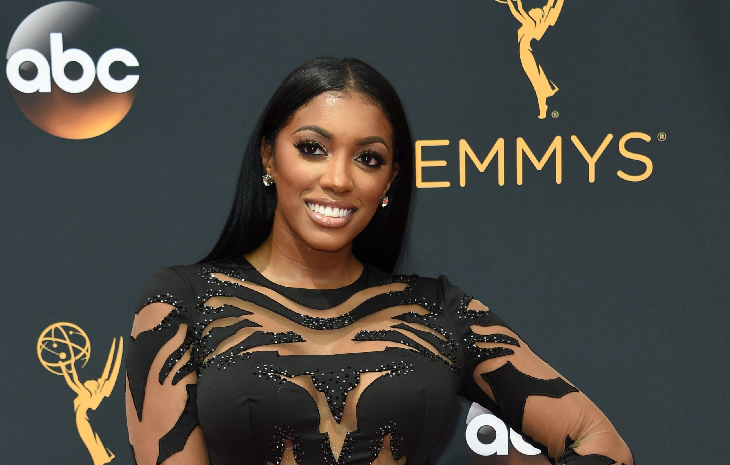 Porsha Williams arrives for the 68th Emmy Awards on September 18, 2016 at the Microsoft Theatre in Los Angeles. Photo: Getty Images ROBYN BECK/AFP