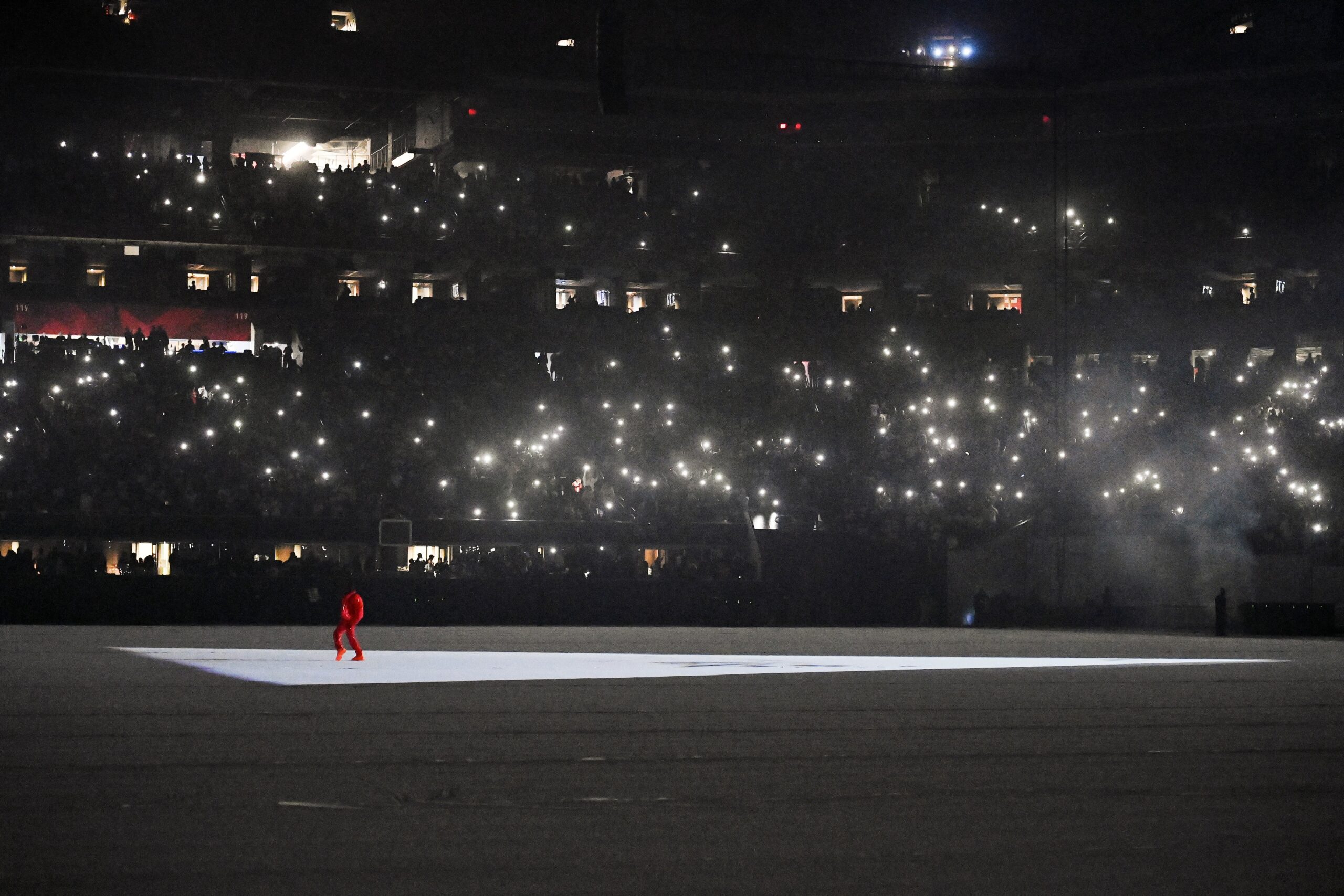 ATLANTA, GEORGIA - JULY 22: Kanye West is seen at ‘DONDA by Kanye West’ listening event at Mercedes-Benz Stadium on July 22, 2021 in Atlanta, Georgia. Photo: Getty Images Paras Griffin