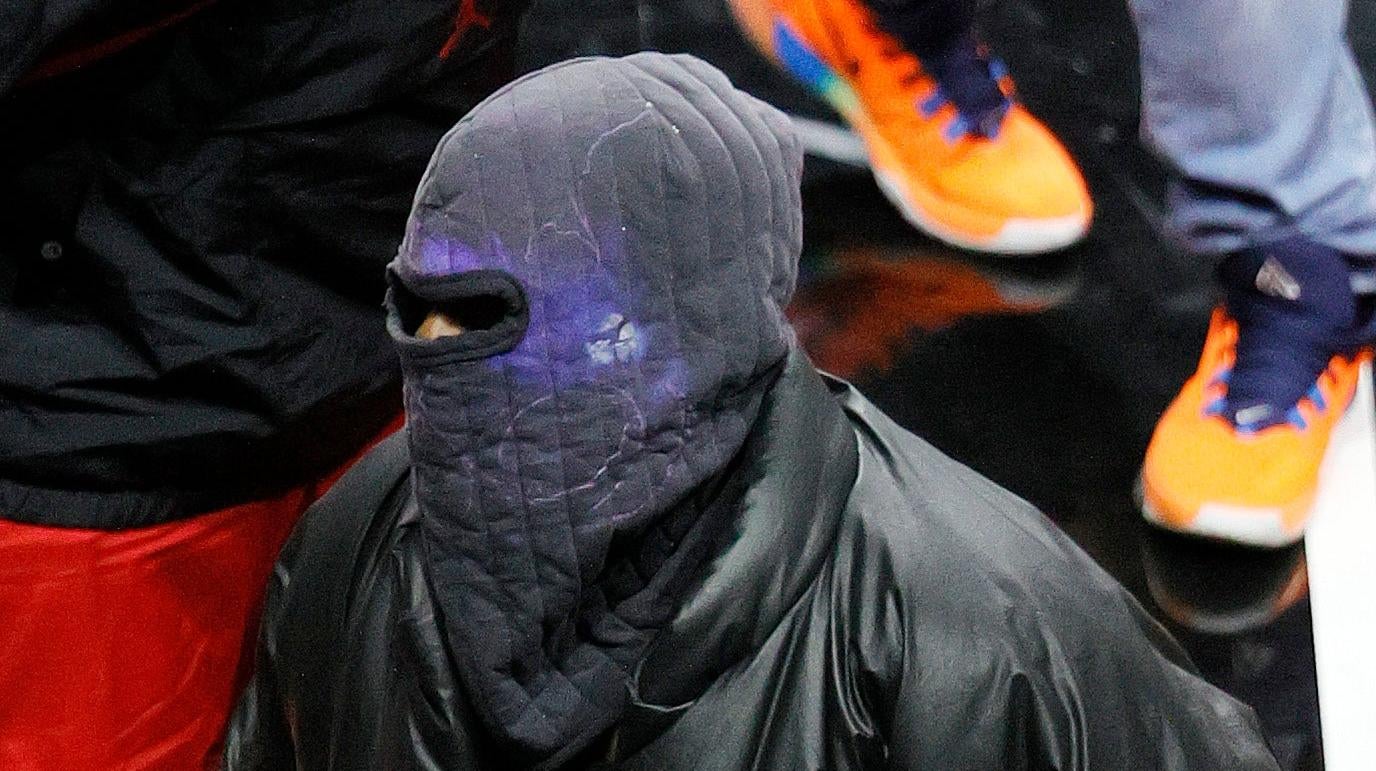 Kanye West leaves after a game between Killer 3's and 3's Company during the second week of the BIG3 on July 17, 2021. Photo: Getty Images Ethan Miller
