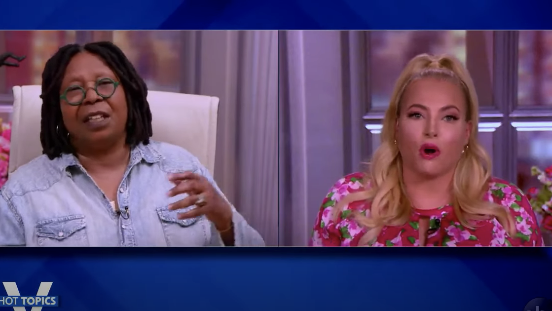 Whoopie Goldberg and Meghan McCain on the May 24, 2021 broadcast of The View. Screenshot: The View/YouTube