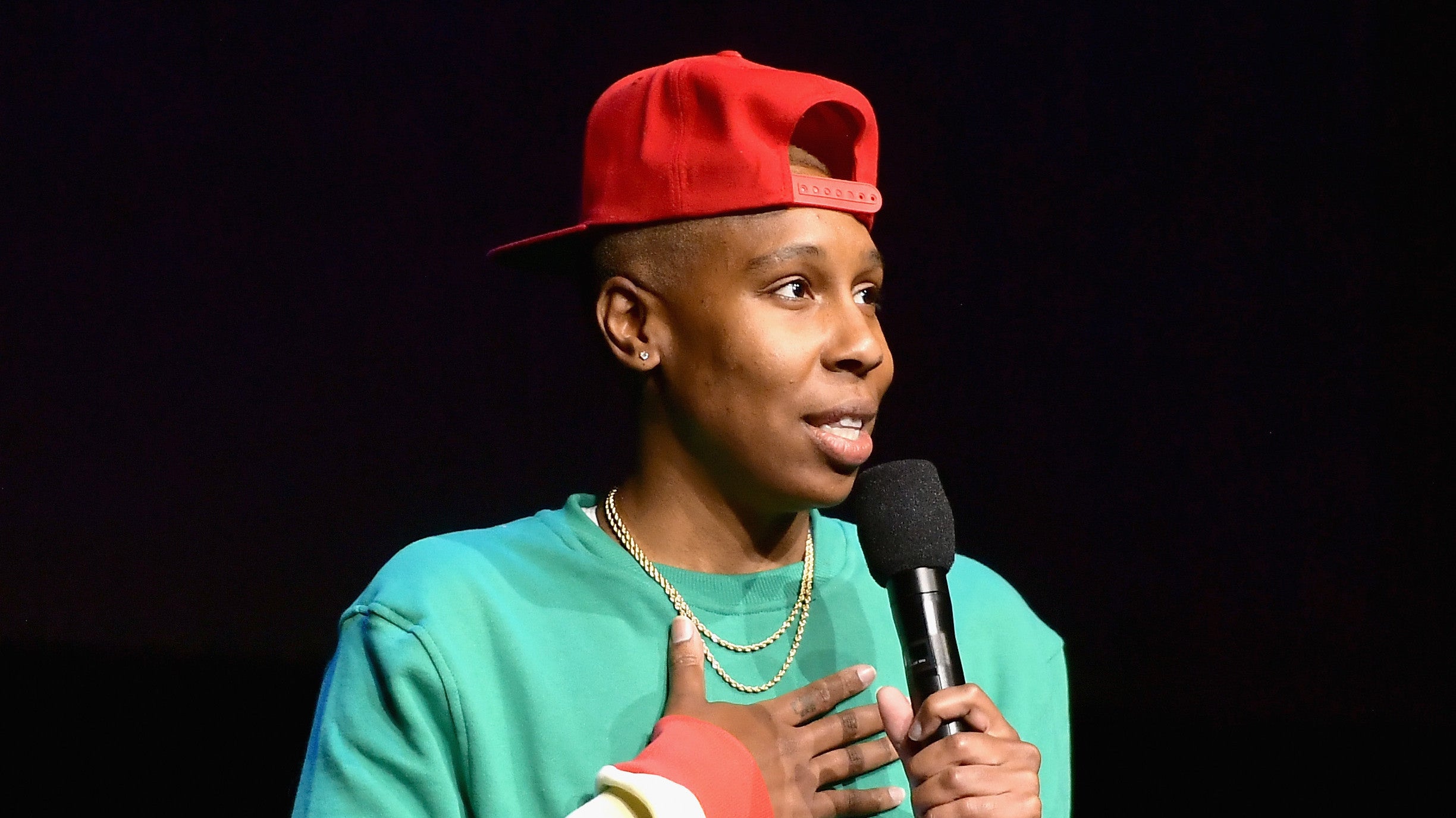 Lena Waithe speaks onstage at CinemaCon 2019 Universal Pictures Invites You to a Special Presentation Featuring Footage from its Upcoming Slate on April 3, 2019 in Las Vegas, Nevada. Photo: Getty Images for CinemaCon Matt Winkelmeyer